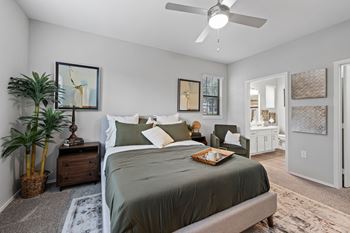 Model Bed Furniture at The Ambrose, Houston